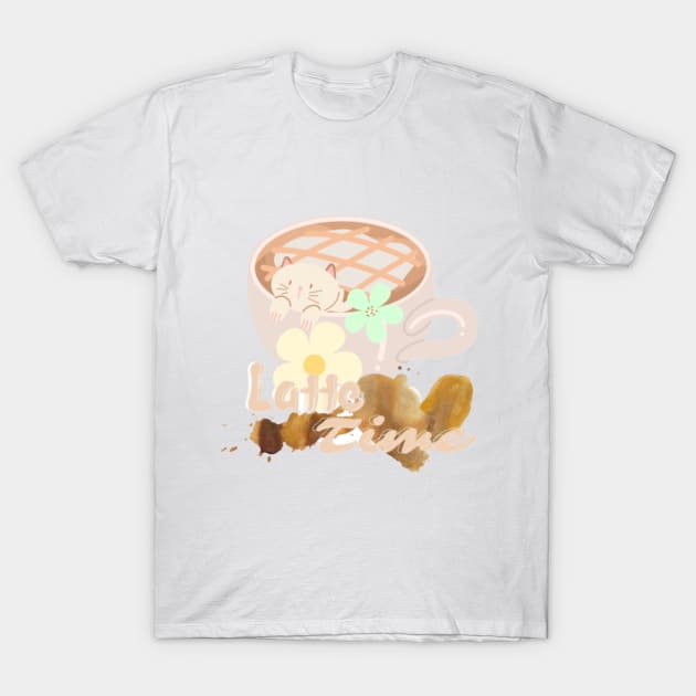 Latte Time T-Shirt by Asterme